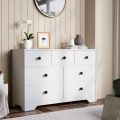 BM-Furniture Drawer Dresser, White Dresser for Bedroom, Wide Drawer Dresser Organizers, Modern Dresser for Bedroom, White. 