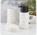 Ceramic Bathroom Set of 3 with Soap Dispenser. 