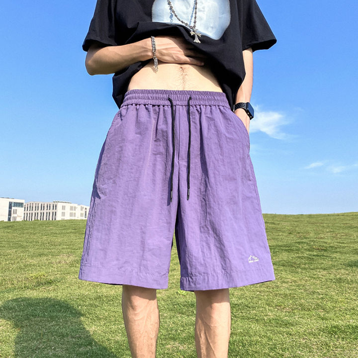 Men's%20Shorts%20Pants%20Summer%20Casual%20Shorts%20Pants%20Drawstring%20Overalls%20All-match%20Korean%20Simple%20Baggy%20Pants%20Trend%20Fashion%20Men%20Trousers%20-%20Image%204