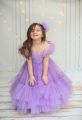 Mother & Baby girls net party frock- 0 to 7 yr girl dress -  baby party frocks -- Bow kids shop. 