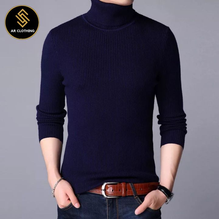 High Neck For Men Boys Slim Fit high neck for men winter Long Sleeve Turtleneck