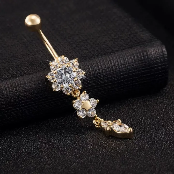 1Pc%20Stainless%20Steel%20Crystal%20Zircon%20Belly%20Button%20Rings,%20Piercing%20Women%20Navel%20Fashion%20Body%20Jewelries%20-%20Image%203