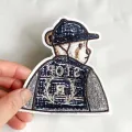 Cartoon Teddy Bear Sequence Iron On Patches,kids Embroidery Applique Badge Patch,Heat Transfer Stickers For T shirt,Clothing.