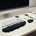 3pcs Cloud Keyboard Wrist Rest Set, Cloud Wrist Rest with Non-Slip Base, Desktop Floral Coaster, Suitable for Keyboard Wrist Pad.