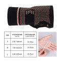 1Pcs Copper Fiber Bracer Wrist Elastic Sport Bandage Wristband Hand Gym Support Wrist Brace Wrap Tennis Fitness Powerlifting.