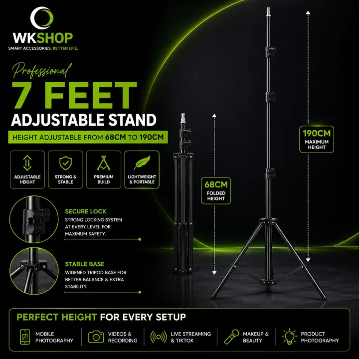 WKSHOP%2033CM%20RGB%20Ring%20Light%20with%207FT%20Adjustable%20Tripod%20Stand%20USB%20LED%20Selfie%20Ring%20Lamp%20for%20TikTok%20YouTube%20Live%20Streaming%20Makeup%20Photography%20Video%20Recording%20Mobile%20Holder%20Dimmable%20Studio%20Light%2026%20RGB%20Modes%203%20Color%20Temperatures%20for%20Creators%20Vloggers%20Gaming%20-%20Image%203