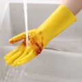 Latex Dishwashing Gloves Women's Waterproof Household Kitchen Washing Bowl Washing Clothes Vegetable Cleaning Household. 