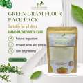 Green gram flour face pack. 
