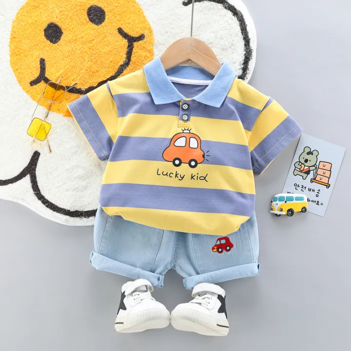 High-Quality%20Baby%20boys%20Polo%20Shirt%20+%20Handsome%20Denim%20Shorts%202-Piece%20Set%20kids%20girls%20clothes%20suits%20summer%20-%20Image%203