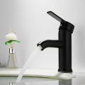 Black Basin Faucet Stainless Steel Paint Faucet Bathroom Single Handle Basin Faucets Blacked Single Hole Hot Cold Mixer Tap. 