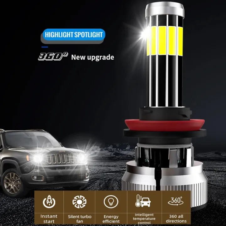 H4 LED Mini Canbus H7 H1 HB3 HB4 9012 BI 360 Turbo Projector Lens Light ...