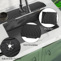 Extra Large Silicone Dish Drying Mat - Non-Slip,Foldable, Water Splash Guard,Easy Clean,Space-Saving,Kitchen Sink Splash Guard. 