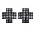 Rhinestone Cross Nipple Covers Pasties Reusable Crystal Chest Stickers Festival Rave Party Body Jewelry Accessories Women.