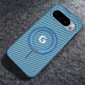 High Texture Business Rotable Magnetic Bracket Case For Google Pixel 10 Pro XL 9A Carbon Fiber Pattern Anti-Drop Protector Cover.