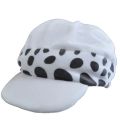 Anime Trafalgar Law Hat Cosplay Costumes Unisex White Spot Plush Cap Accessories Baseball Cap Collection Gift Halloween.