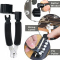 Acoustic Guitar String Winder Bridge Remover Pin Puller String Cutter Multifunctional Guitar Tuning Tool Bass Guitar Accessories. 