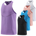 Men Gym Vest Breathable Mesh track and field Summer Cool Beach Travel Undershirt Basketball Training Fashion Running Tanks Top. 
