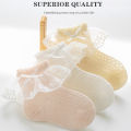 Baby Girls Socks Princess Lace Kids Socks Summer Thin Mesh Children Cotton Socks Boneless Newborn Tube Socks For 0-8Y.