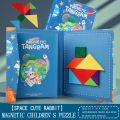 3D Wooden Magnetic Jigsaw Puzzle Games Geometric Shapes Tangram Toy  Montessori Early Education Sorting For Toys Children . 
