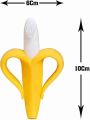 Baby Teether Toys BPA Banana Teething Ring Silicone Chew Dental Care Toothbrush. 