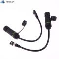 1Pcs RJ45 8P8C Waterproof Network Pass-through Head Connector RJ45 Male To Female Adapter Extension Cord.