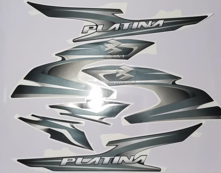 Bajaj Platina 100cc Grey Bike Full Sticker Kit