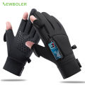 Winter Fishing Gloves 2 Finger Flip Waterproof Winter Gloves Windproof Photograph Men Women Warm Protection Fish Angling Gloves. 
