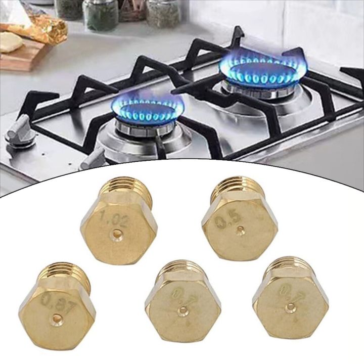 5 Pcs LPG Gas Jet Set Burner Gas Hob LPG Conversion Kit Nozzles Propane ...