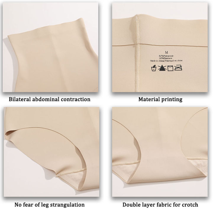 FINETOO%201Pc%202024%20New%20High%20Waist%20Tight%20Belly%20Ice%20Silk%20Underwear%20for%20Women%20Seamless%20Thin%20Strong%20Postpartum%20Tight%20Belly%20Shape%20Pants%20-%20Image%204
