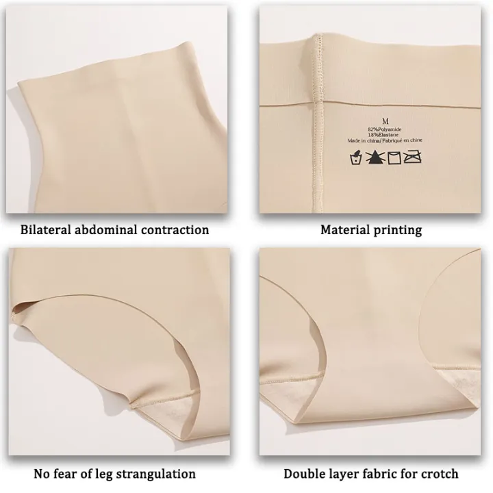 FINETOO%201Pc%202024%20New%20High%20Waist%20Tight%20Belly%20Ice%20Silk%20Underwear%20for%20Women%20Seamless%20Thin%20Strong%20Postpartum%20Tight%20Belly%20Shape%20Pants%20-%20Image%204