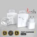 PD 20W For Apple USB Type C Charger For iPhone 13 12 11 14 Pro Max Mini XR X XS 8 Plus C Fast Charging Cable For iPhone Charger. 