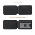 Pu Leather Cell Phone Case Card Pocket Cardholder Magnetic Card Wallet Stand Magsafe Credit Card Holder for Apple Phone Samsung.