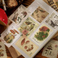 60pcs Vintage Postage Stamp  Aesthetic Classical Beauty Deco Paper Sticker For Scrapbooking, Journaling Supplies  Planner. 