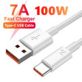 7A 100W Type C USB Super Fast Charging Cable for Huawei Mate 60 50 P60 Nova 9 10 Xiaomi Honor Redmi POCO USB Type-C Charger Cord. 
