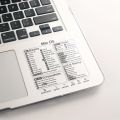 1pc MAC OS Keyboard Shortcut Stickers - Letter Design Laptop Protector for MacBook, Anti-Scratch Hot Key Decals​ Laptop Stickers. 