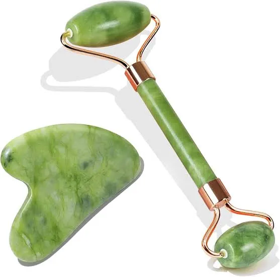 LauCentral Natural Jade Roller & Gua Sha Massage Kits - BD Amajan Shop
