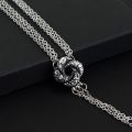 Movie 007 Algerian Loveknot Necklace Vesper Lynd Casino Royale Bond Girl Love Knot Necklace Vintage Silver Plated Women Jewelry. 