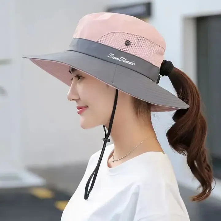 Women'S%20Summer%20Sun%20Hat%20with%20Large%20Brim%20Breathable%20and%20Foldable%20Sun%20Protection%20Fisherman'S%20Hat%20Beach%20Hat%20Outdoor%20Fishing%20Hat%20-%20Image%202