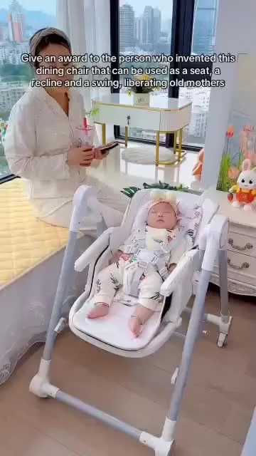 Baby High Chair Feeding Seat with Tray & Wheels – Adjustable Height ...