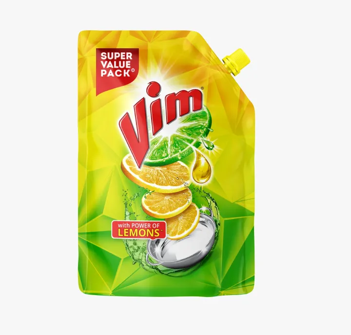 Vim%20Dishwash%20Liquid%20Gel%20Lemon%20%201ltr%20Refill%20Pouch%20-%20Image%202