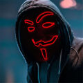 Led Hacker Mask V Vendetta Mask Adults Luminous Led Light Up Mask For Party Costume Accessories Props Halloween Mask. 