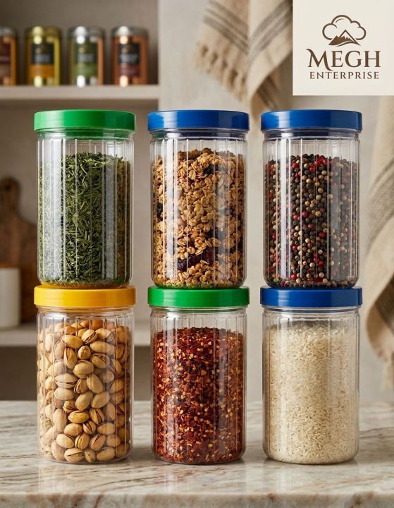 Masala%20Storage%20Jar%206%20Piece%20Combo%20Plastic%20750ml%20Airtight%20High%20Transparency%20Easy%20Recycling%20Kitchen%20Organizer%20-%20Image%204