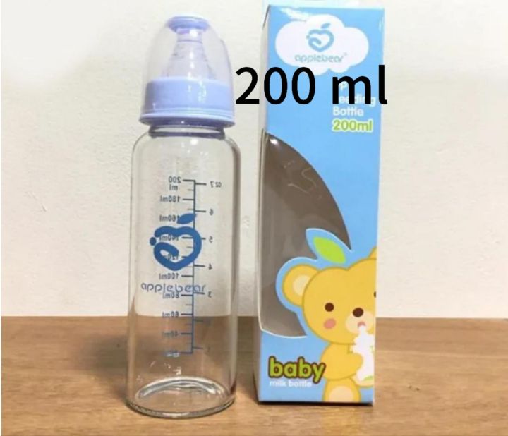 Baby%20Feeder%20Apple%20bear%20Feeding%20Glass%20Bottle%20with%20Silicone%20Nipple%20-%2060%20ml%20/120%20ml/%20200%20ml%20-1pc%20(%20Multicolor)%20-%20Image%203