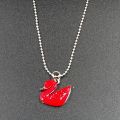 beautiful swan duck necklace with gold chain for girls and woman. 