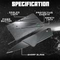 Credit card style folding pocket knife available now. 