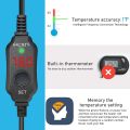 10W Adjustable Aquarium Heater Rod 18-34°C Mini USB Submersible Thermostat Heater with Digital Display for 1 to 5L Fish Tanks. 