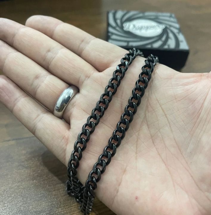 1pcs%20Exclusive%20Black%20Thread%20Design%20Braclet%20For%20Men%20High%20Quality%20Black%20Stainless%20steel%20Cube%20chain%20Braclet%20For%20Boys%20And%20Men%20-%20Image%204