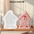 3D Christmas House Candle Silicone Mold DIY Creative Cabin Log Cabin Aromatherapy Plaster Mould Home Christmas Decor Gift Tool. 