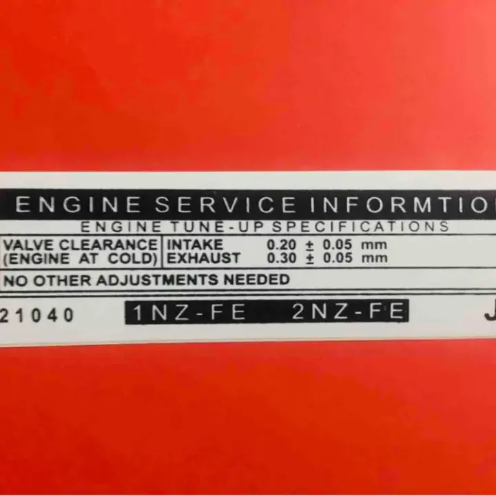 Toyota Engineer Sticker toyota corolla Engine Room stickers | Daraz.pk