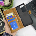 Vivo V60 Lite Cover - Light Brown - Premium Leather Flip Book Case With Card Holding Option and Cash. 